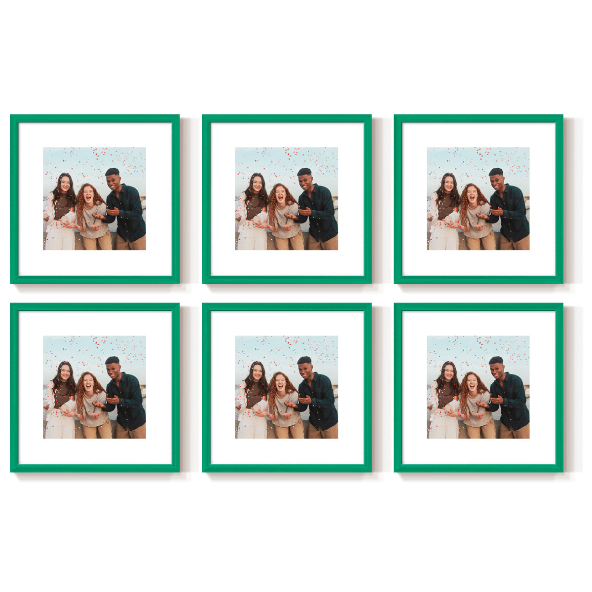 6 Pieces Set 8" X 8" Custom Photo Frame